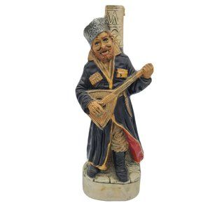 VINTAGE CERAMIC VODKA BOTTLE DECANTER K.L.E.M. 1978 MADE IN ITALY.